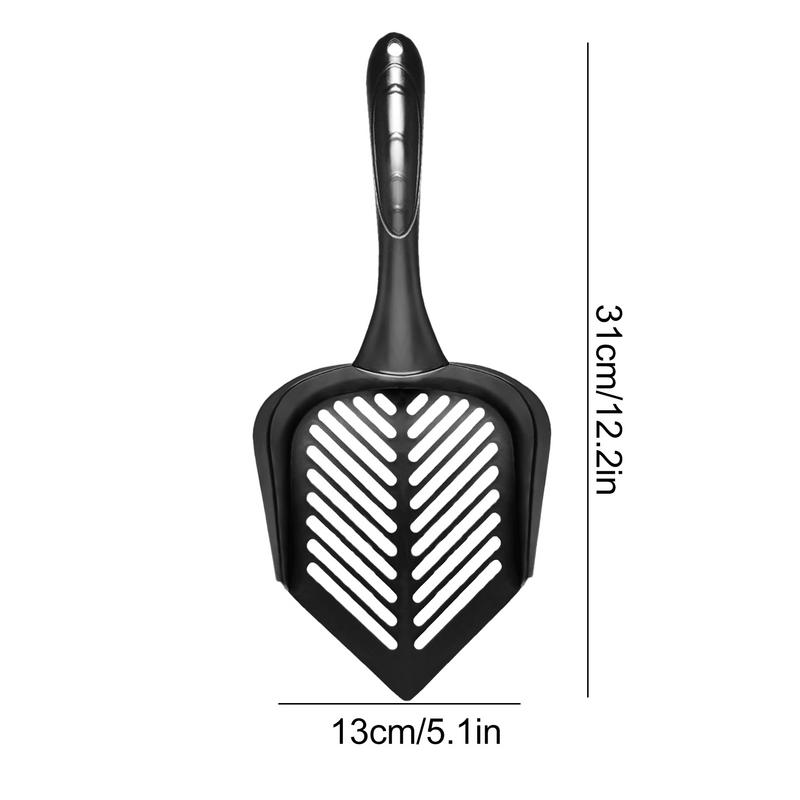 Cat Litter Box Scooper Poop Shovel Litter Scooper With Non-Slip Handle Heavy Duty Cat Poop Tool And Little Sifter Scoop For