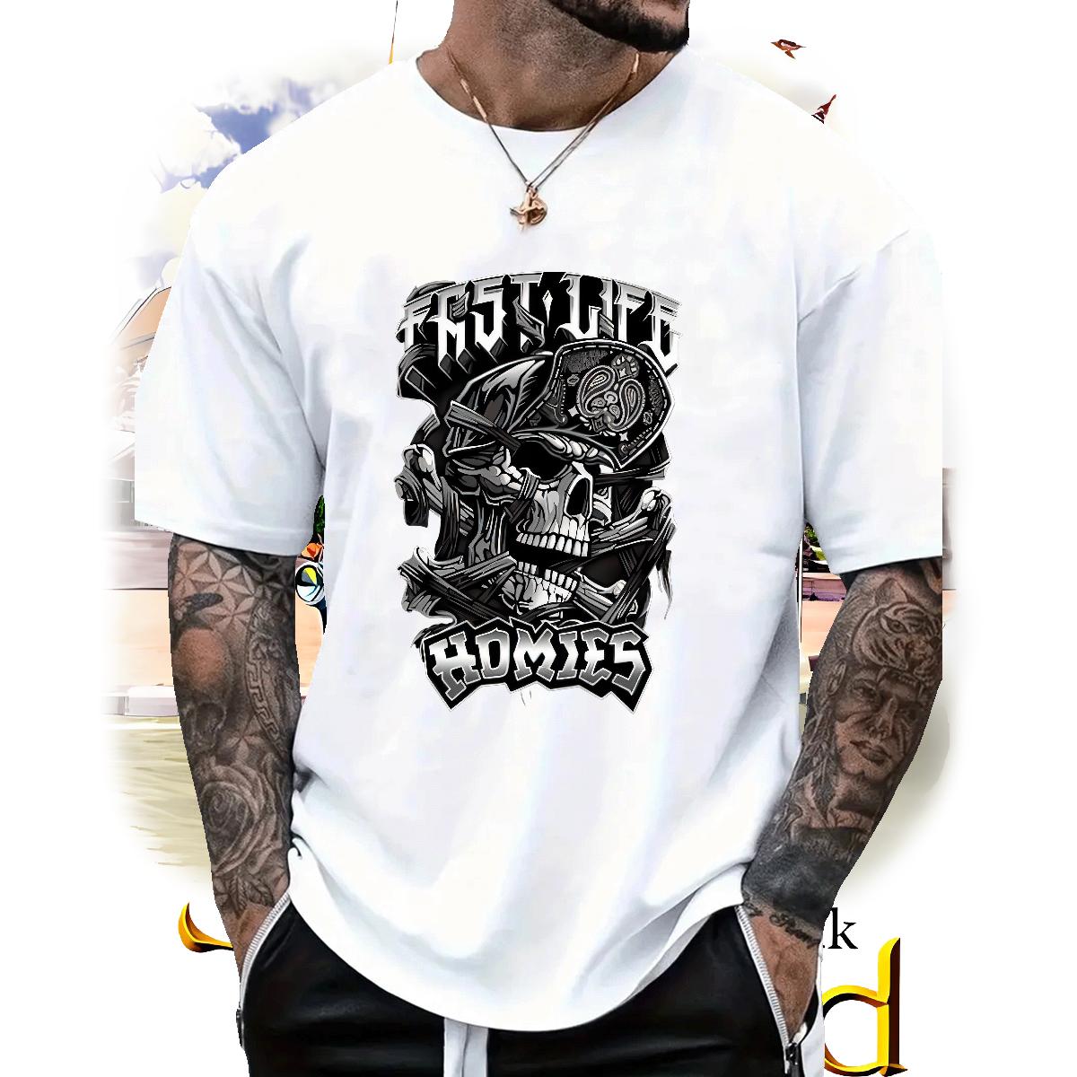 2024 New T-Shirts for Men Custom Print Oversized Tshirts Home Outdoor Cotton Breathable Soft Cool Design Tops Tees