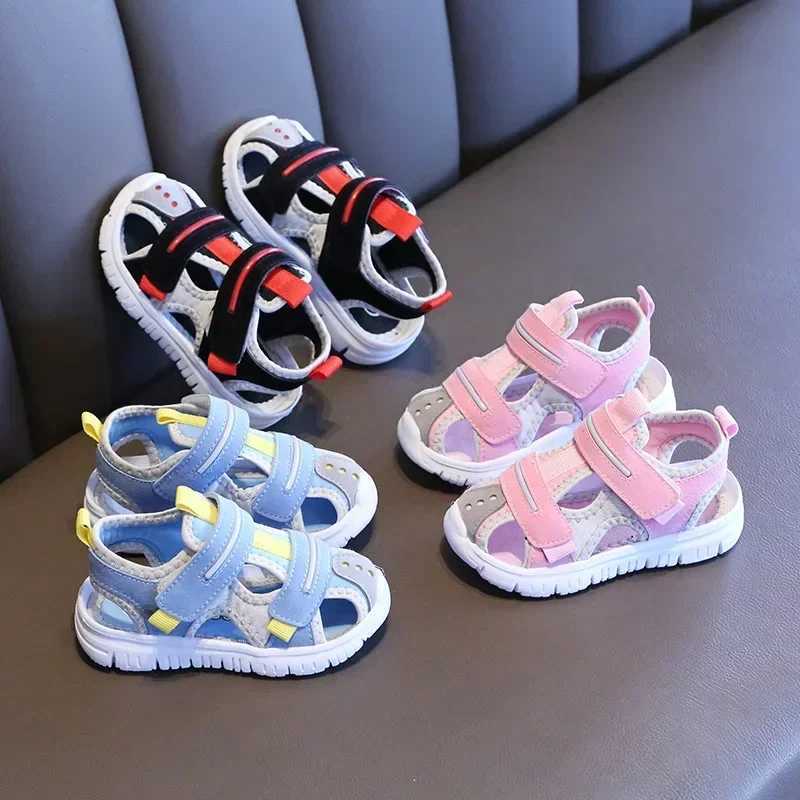 Sandals Summer baby sandals for girls boys soft bottom cloth children shoes fashion little kids beach sandals toddler shoes H241217