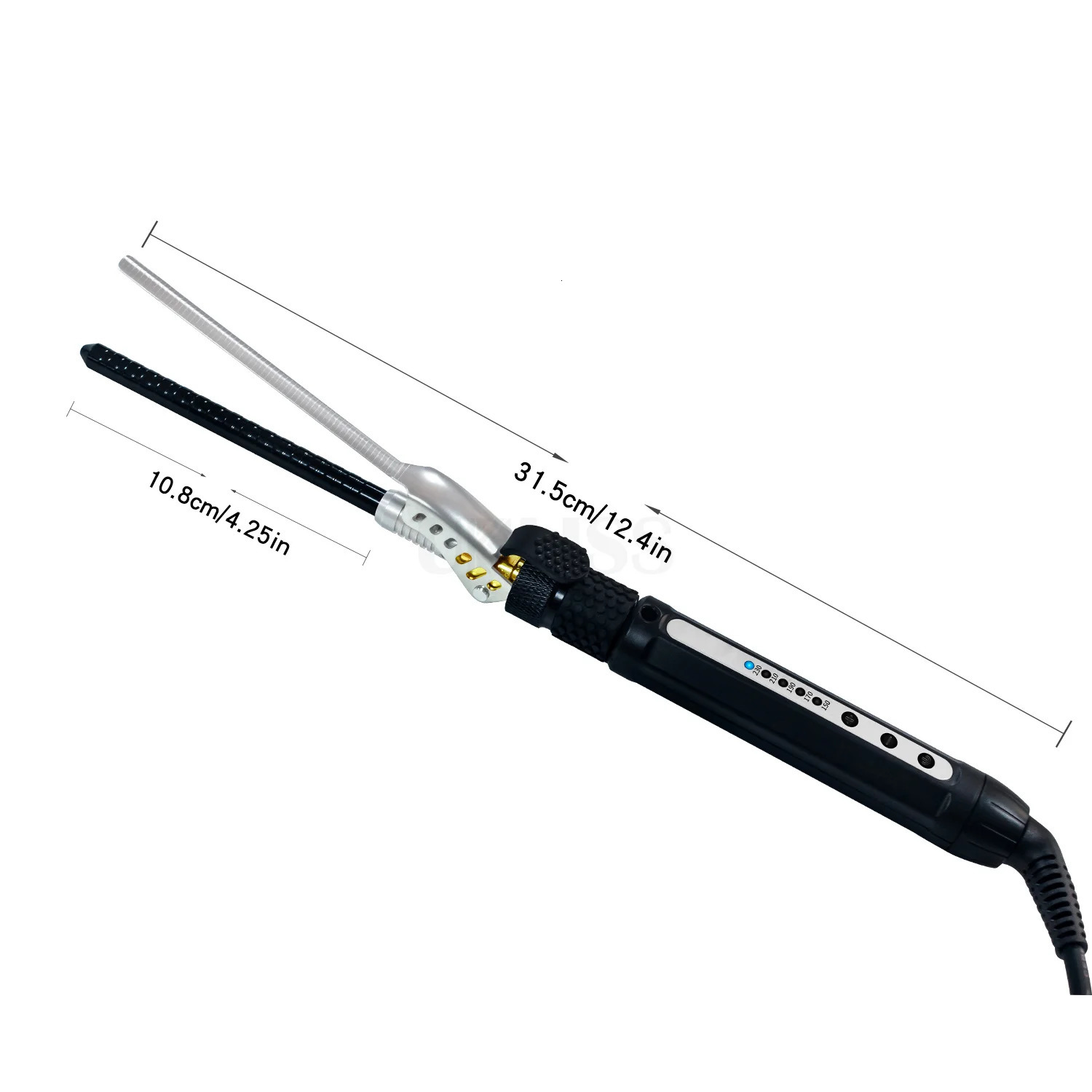 Mens Hair Curler Ceramic 7mm Hair Curling Wand Small Hair Deep Curly Hair Curlers Rollers Curling Iron Rotating 360 Degree 240530