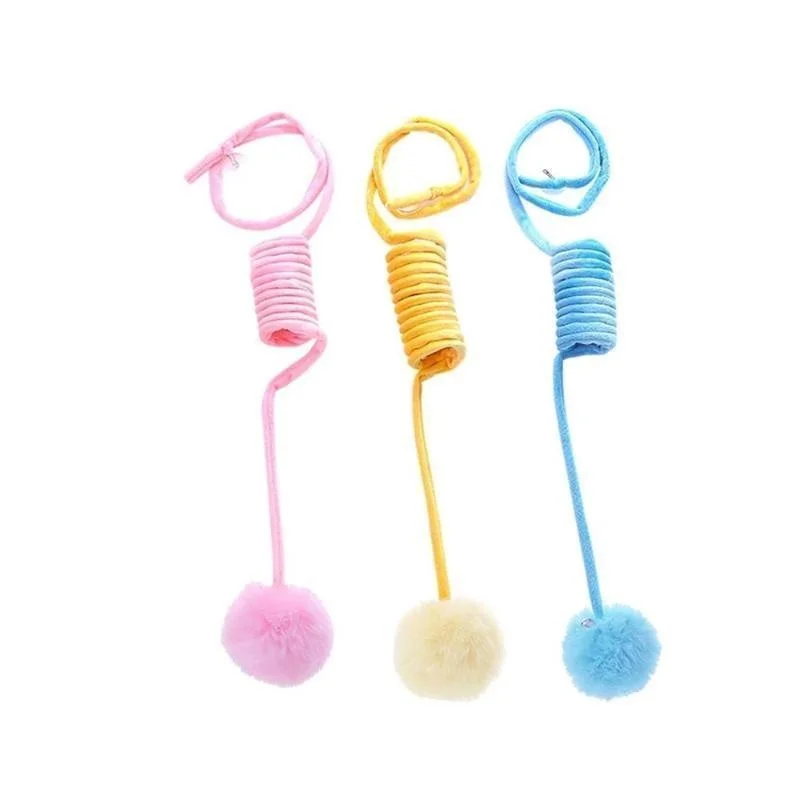 Cat Toys Funny Interactive Cat Stick Spring Rope Ball Plush Toy Cats Kittens Play Training Toys Cat Supplies