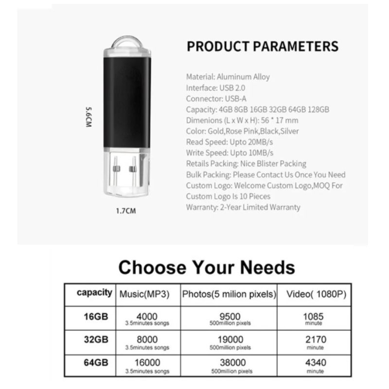 USB Flash Drive Pen Drive 256MB 512MB 1GB 2GB 4GB 8GB 16GB Pendrive Memory Stick 32GB 64GB 128GB USB Stick
