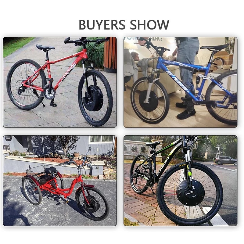 24"-29" E Bike Front Wheel Hub Assembly Motor Kit E-Bike Powerful 36V 350W Electric Bicycle Front Alloy Wheel Waterproof IP65