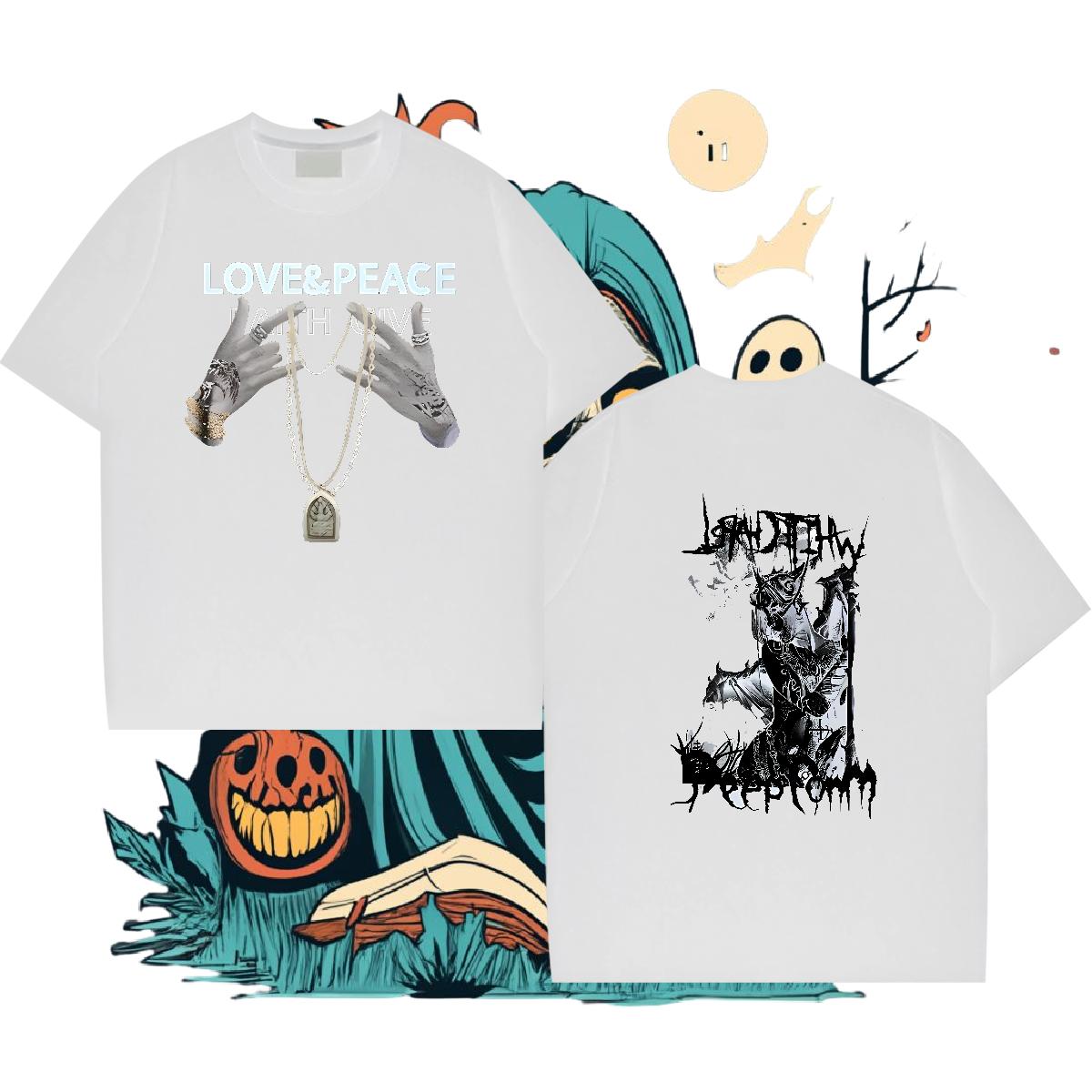 2024 DIY T-Shirts for Men Black White Men Tees Street Wear Round Neck Short Sleeve Designer Tees Shirts