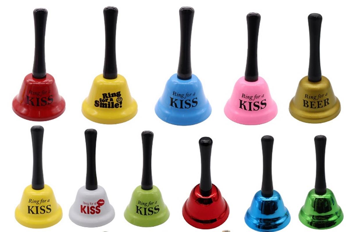 Handheld Colored Metal Sex Funny Ring Bell For Valentine Party Service Bar Cafe Bachelor Party Ringing Bell Desktop Decorations