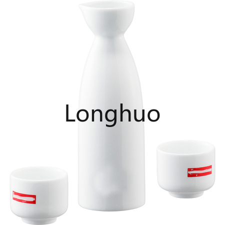 Porcelain Shochu Sake Set Pot Wine Bottle 2 Cups Ceramic Sake Sets