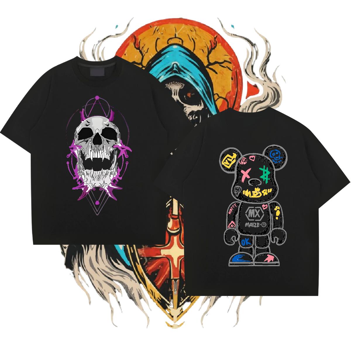 Designer Fashion T Shirts Men Custom Cartoon Tshirts Street Casual Breathable Short Sleeve Soft Clothings