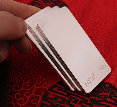 100% pure silver jewelry9999 silver strip satin surface 50g/100g fine jewelry silver bullion