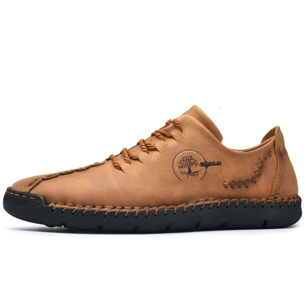 Ddmysports Australian New Casual Leather Shoes Men S Fashion Andsewn Lace Up Large Size Breathable Lazy OUTDOOR