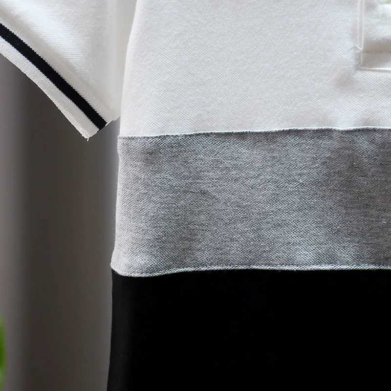 Polos Summer Boys Shirt Childrens Short Seven Piece T-shirt Patch Work White Polo Shirt 2-10 Year Old Boys Designer Clothing WX5.29