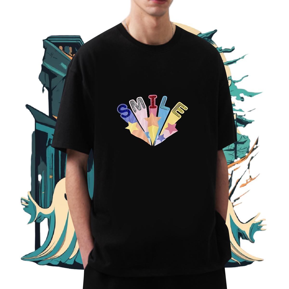 Classic Casual Mens T Shirts DIY Men Clothes T-Shirt Sports Casual Breathable Crew Neck Cotton High Quality Tops Shirt