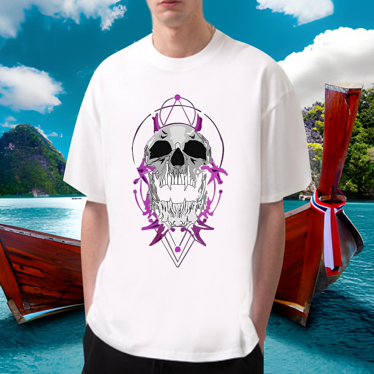 Classic T-Shirts for Men Oversized S-3XL Men Tops Tees Daily Wear Cotton Breathable Short Sleeve Loose Fit Tops Tees