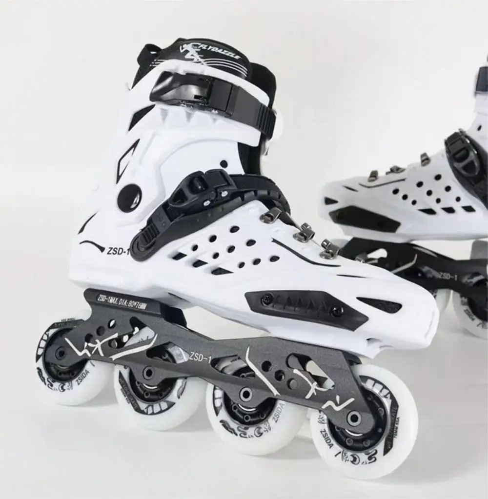 Inline Skates Professional Roller Skate Shoes Slalom Adult Skating Sliding Free Sneakers Patins 35 240528