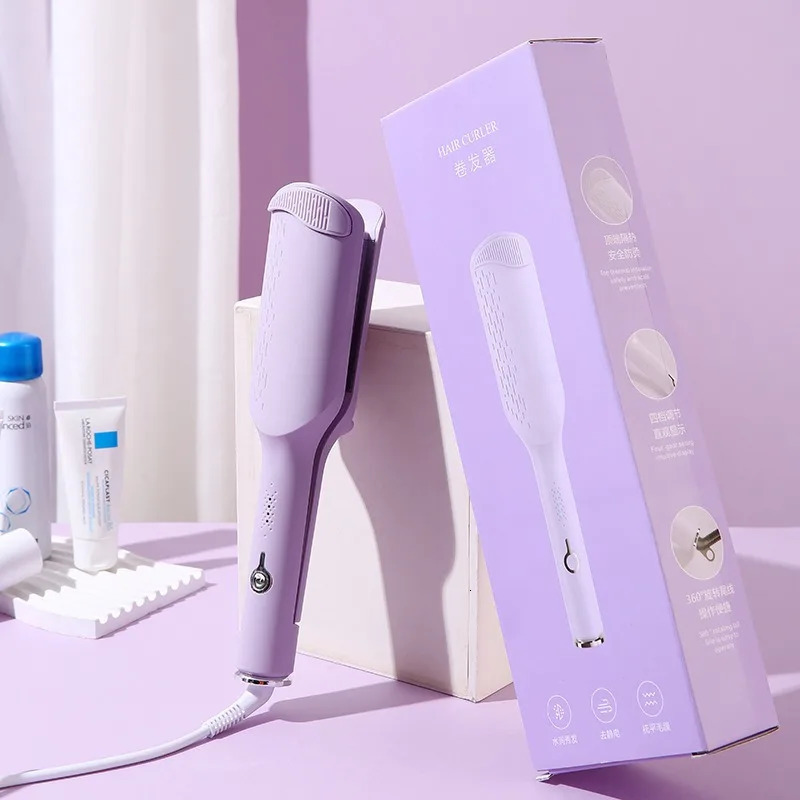 Curling Iron Automatic 42mm Egg Rolls Wool Hair Curlers French Big Wave 3-Speed Temperature Control Straight Board Clipboard 240530