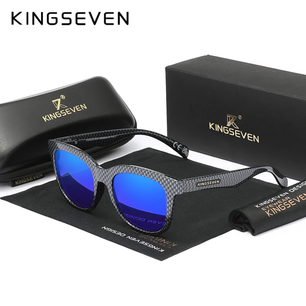 KINGSEVEN Full Frame Sunglasses Men's Outdoor Polarized UV400 Eye Glasses Fashion HD Mirror Lens TR90 Women Driving Eyewear 240528