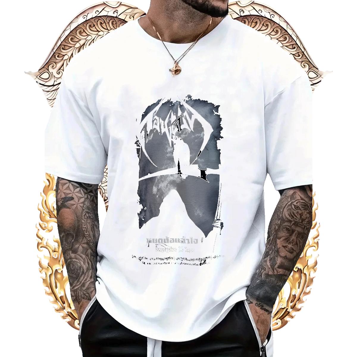 Custom Mens T Shirts DIY Logo Men Tshirts Street Wear Breathable Crew Neck Cotton Loose Polos