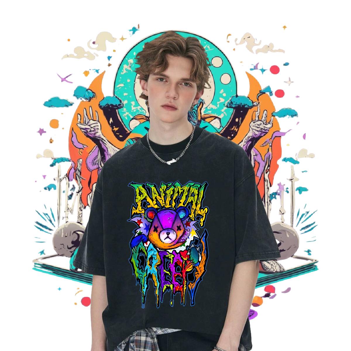 Fashion Designer T Shirts Men 180g Cotton Outdoor Mens Tshirts Anime Soft Top Tees