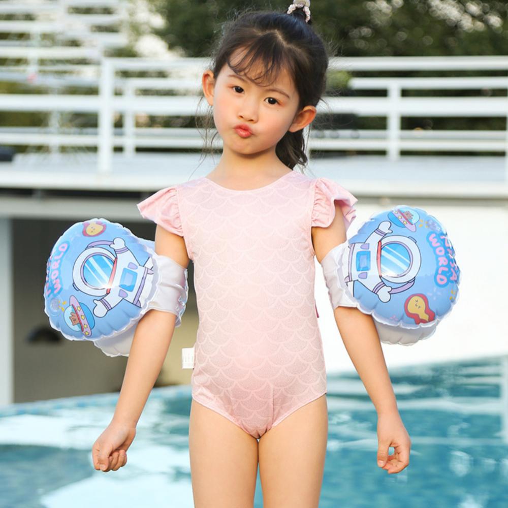 Children Swimming Arm Ring Inflatable PVC Swimming Armband Arm Float Air Sleeves Circle For Learning Swim Trainer Dropship