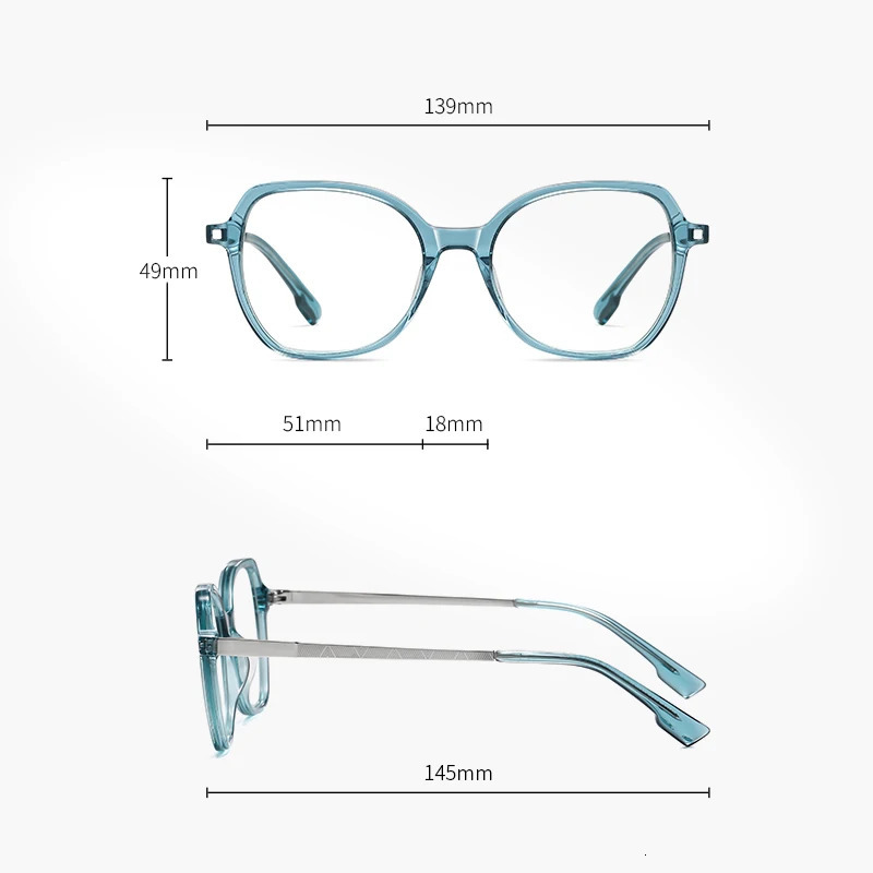 Gmei Optical Women Stylish Acetate Blue Light Blocking Computer Glasses Without Degrees Female Square Eyeglasses Frame BJ9225 240530