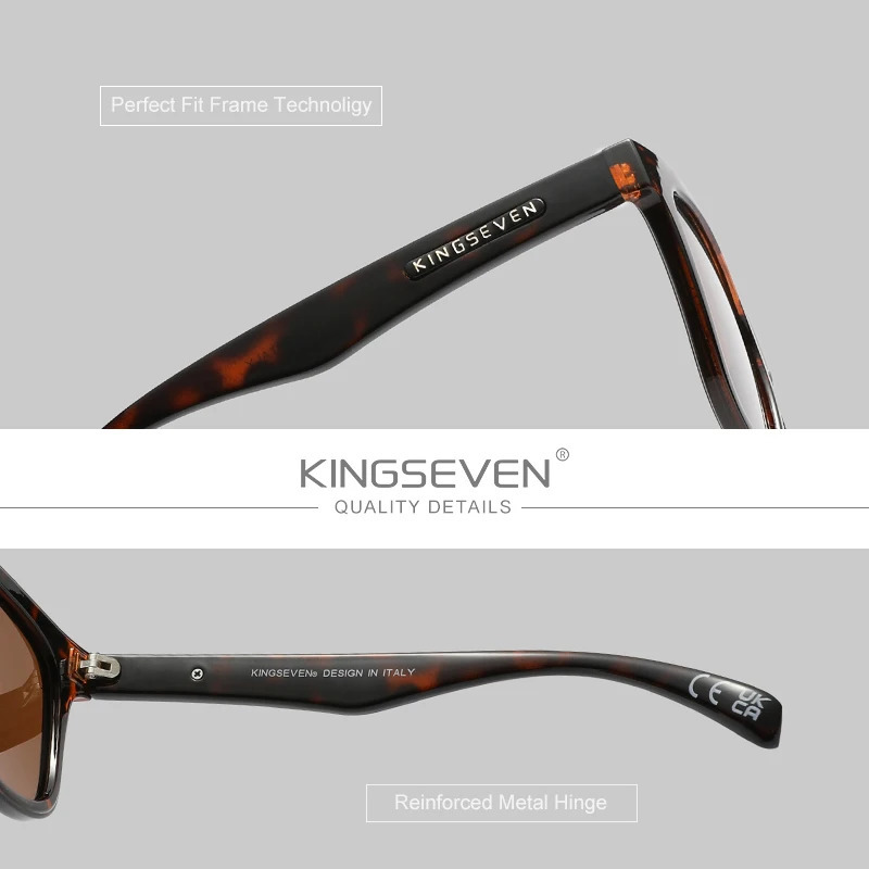 KINGSEVEN Full Frame Sunglasses Men's Outdoor Polarized UV400 Eye Glasses Fashion HD Mirror Lens TR90 Women Driving Eyewear 240528