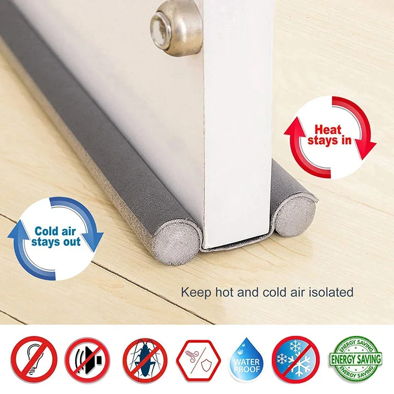 Self-Adhesive Under Door Draft Guard Stopper Sound Proof Reduce Noise Door Bottom Sealing Weather Strip Under Door Draft Guard