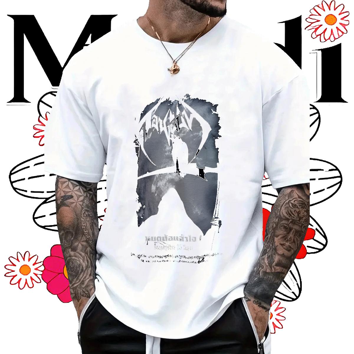 Fashion Designer T-Shirts Cartoon Print Men Tops Tees Sport Cotton Breathable Wholesale Top Tees