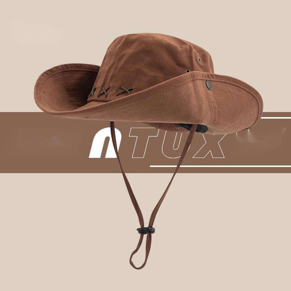 Wide-brimmed hat Bucket designer Mountaineering hat for women and men Summer, fall and winter trips photo head girth outdoor hiking fashion Weste