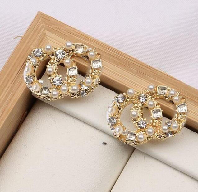 Elegant woman earings designer jewelry diamond Earrings stud moissanite stainless steel heart orecchini mens simple casual luxury plated rose gold earrings