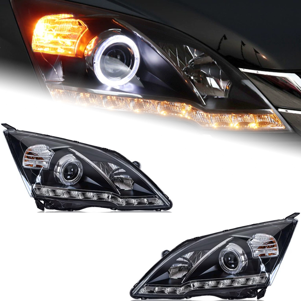 LED Headlight for CR-V 2007-2011 CRV DRL Double Lens Hid Bi Xenon Headlights Front Daytime High Low Beam