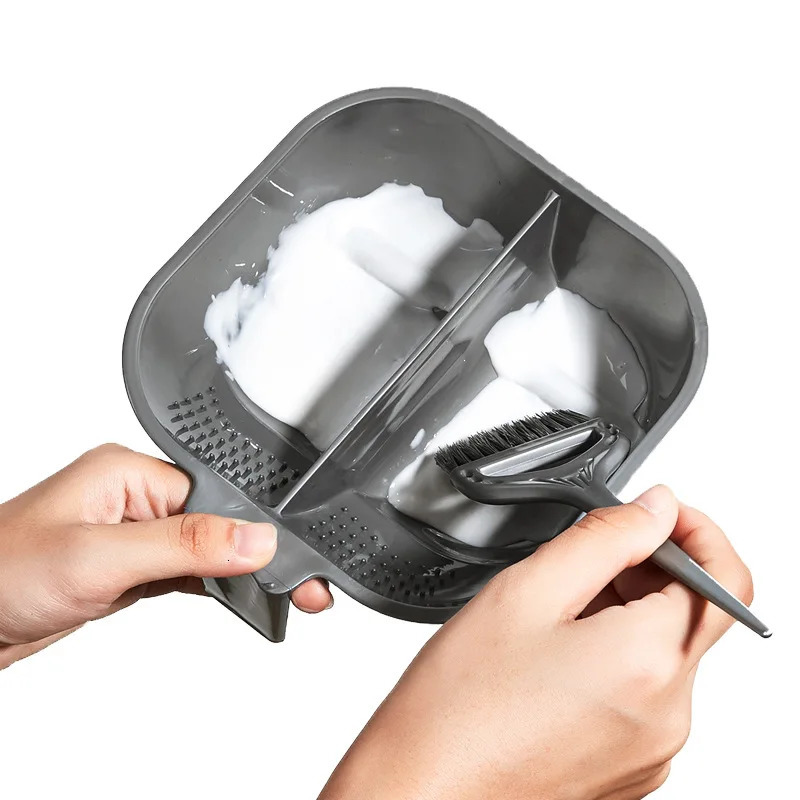 3pcs/set 2 Areas Hair Dye Bowl Set for Salon Barber Muti-function Big Capacity Coloring Cream Container Highlight Bleach 1881 240530