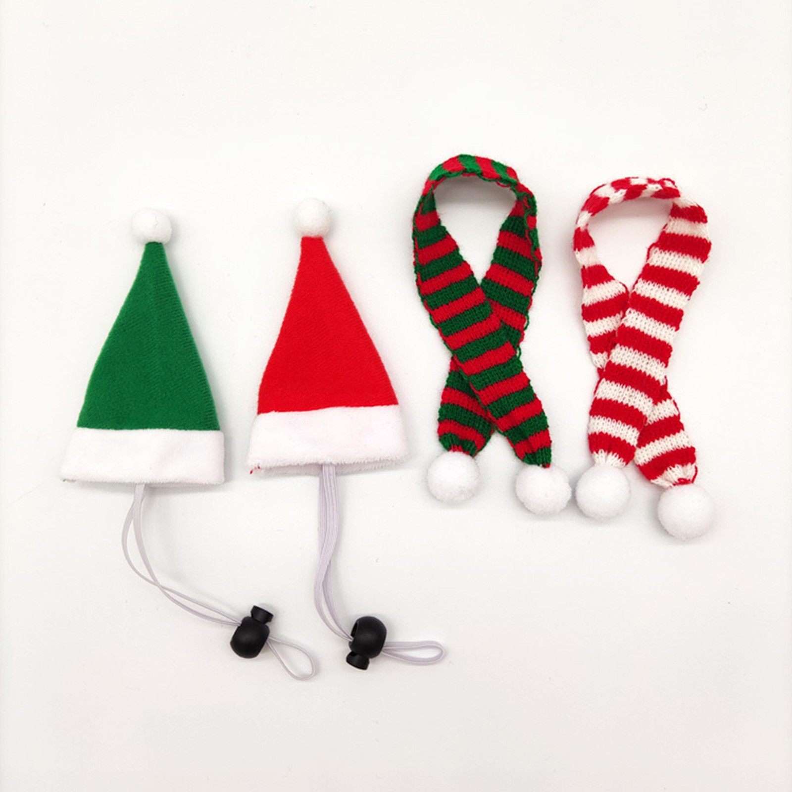 Chicken Pets Lizard Guinea Pigs Christmas Sets Christmas Hat Scarf Christmas Fleece Set Pet Costume Navidad Xmas Decor Noel