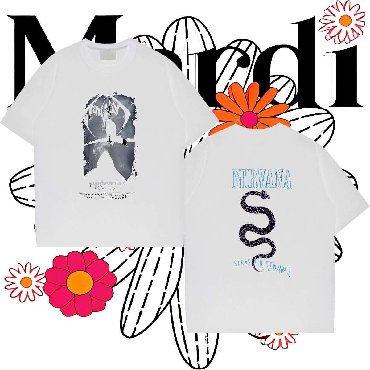 Fashion Designer T-Shirts Cartoon Print Men Tops Tees Sport Cotton Breathable Wholesale Top Tees