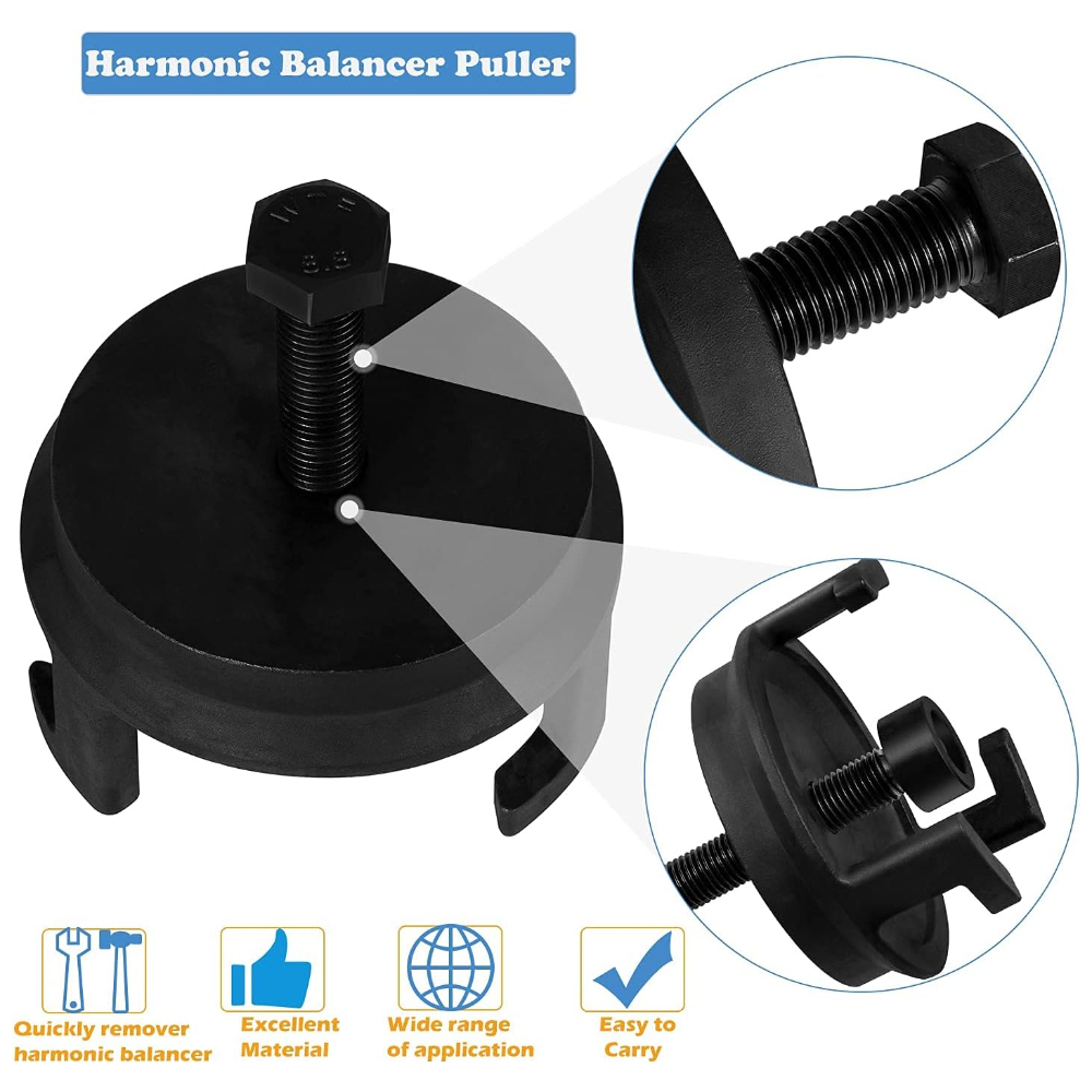 For GM LS Harmonic Balancer Puller 25264 Crank Pulley Puller Automotive Replacement Engine Quickly Removes Harmonic Balancers