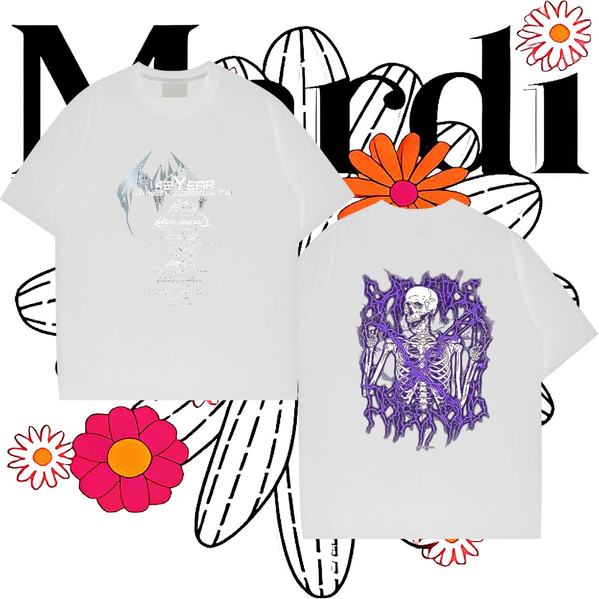 2024 Summer Mens T Shirts DIY Printed Men Tshirts Street Wear Round Neck Short Sleeve Soft Clothings