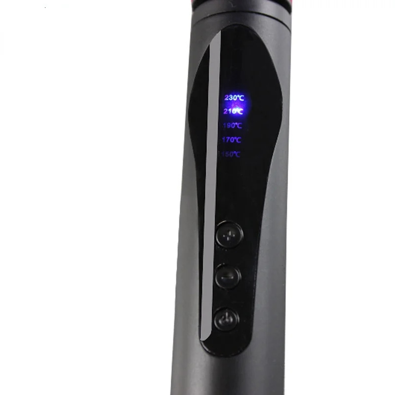 Rotating Curling Iron Professional Ceramic Hair Curler Wand LED Wand Curlers Hair Styling Tools 240V EU Socket 240530