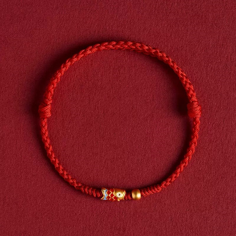 Hand Woven Knot Koi Fish Bracelet Bangles For Lovers' Red Black Rope Lucky Bracelets Best Friend DIY Jewelry Gift Size Adjust