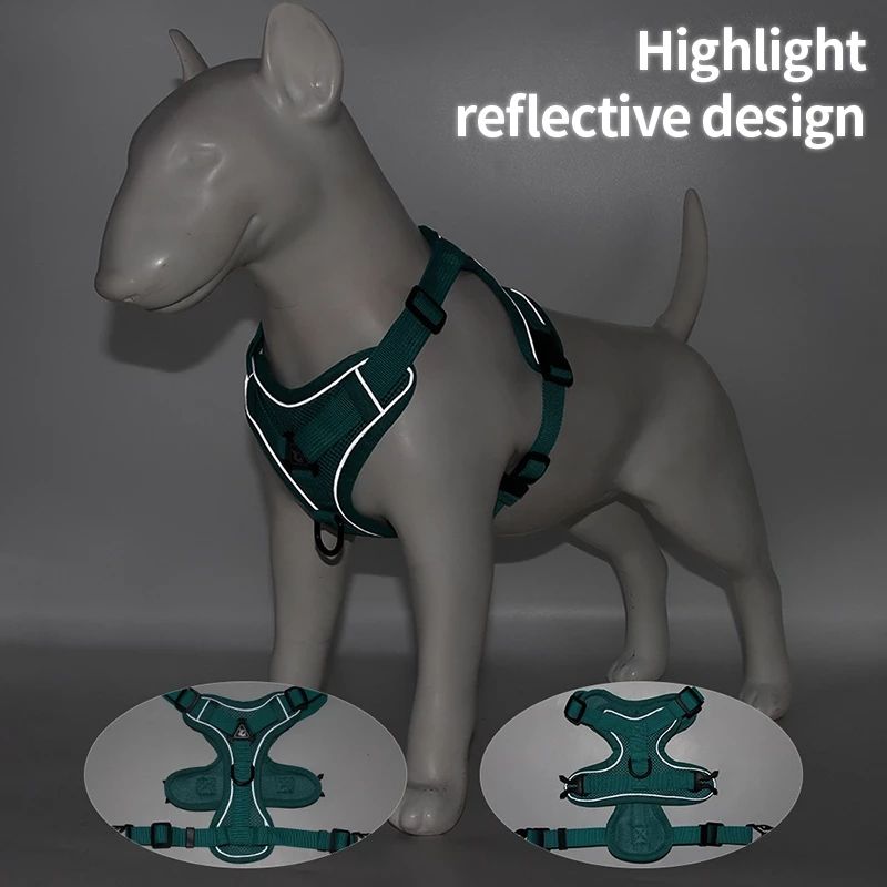 Collars Leash Pet Adjustable Puppy Harness Vest Dog Safety Reflective Strip Accessories Collar Chaleco Arnes De Cachorro Ustable