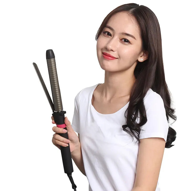 Rotating Curling Iron Professional Ceramic Hair Curler Wand LED Wand Curlers Hair Styling Tools 240V EU Socket 240530