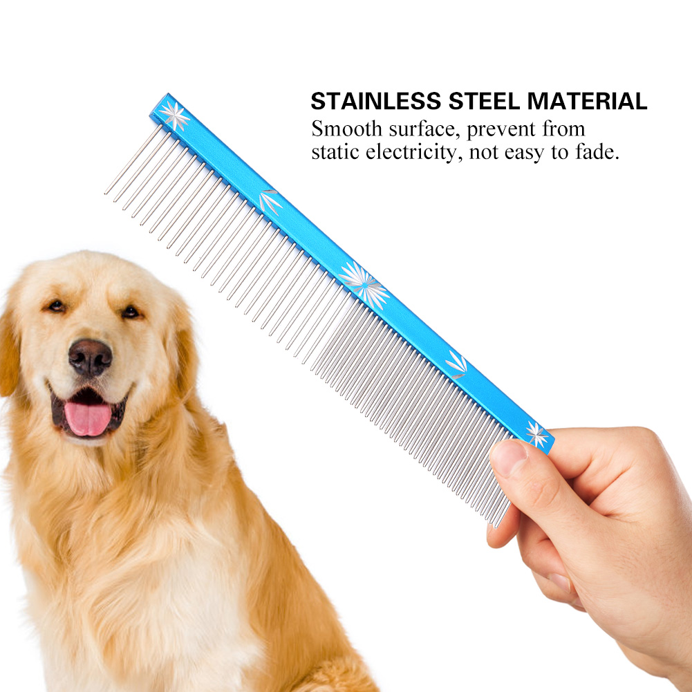 Light Aluminum Pet Comb Professional Dog Grooming Comb Puppy Cleaning Hair Trimmer Brush Pet Accessories