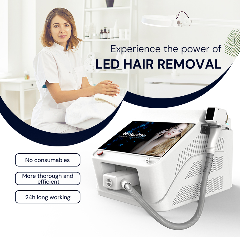 LED Hair Removal Machine LED 650NM~1300NM wave scope good effect skin rejuvenation device 1 handle SPA use