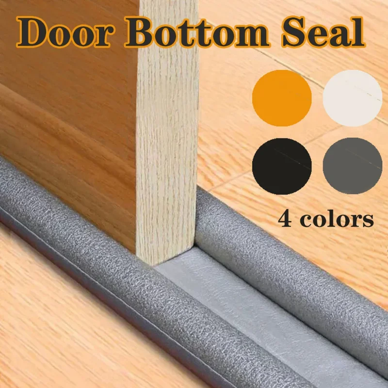 Self-Adhesive Under Door Draft Guard Stopper Sound Proof Reduce Noise Door Bottom Sealing Weather Strip Under Door Draft Guard