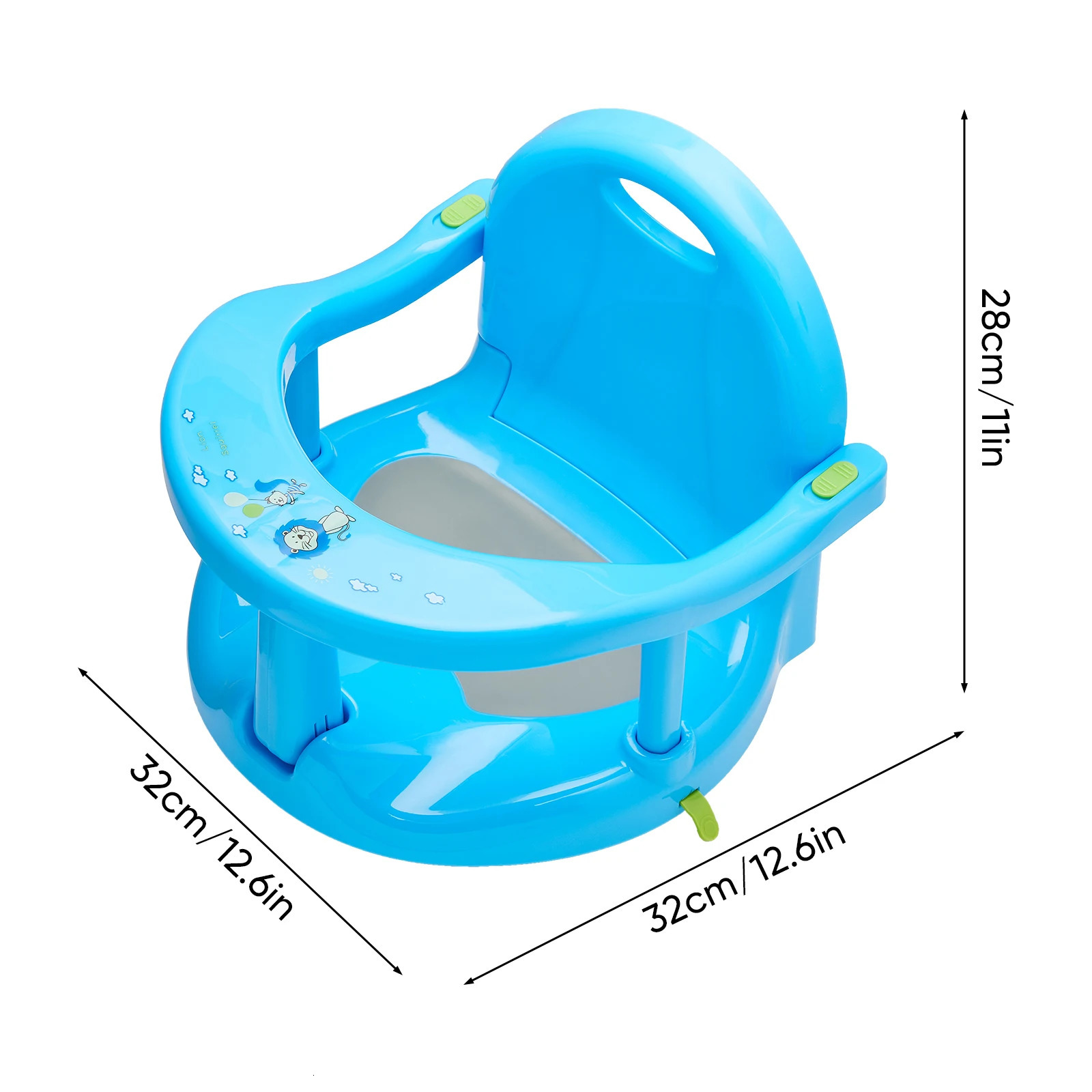 Baby Foldable Bath Seat for Tub Sit Up Infant Toddler Bathtub Safety Shower Chair Seater with Suction Cups 240530