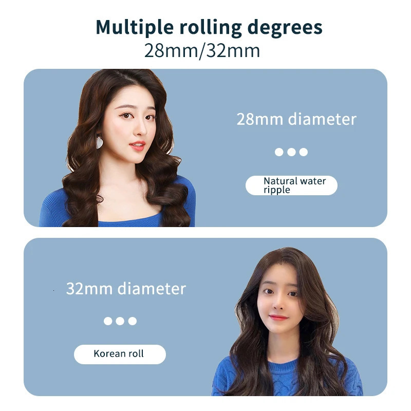 Hair Curler Curling Iron Large Volume Does Not Hurt The Hair Negative Ion 25 28 32mm Bangs Lasting Syling Electric Curlers 240530