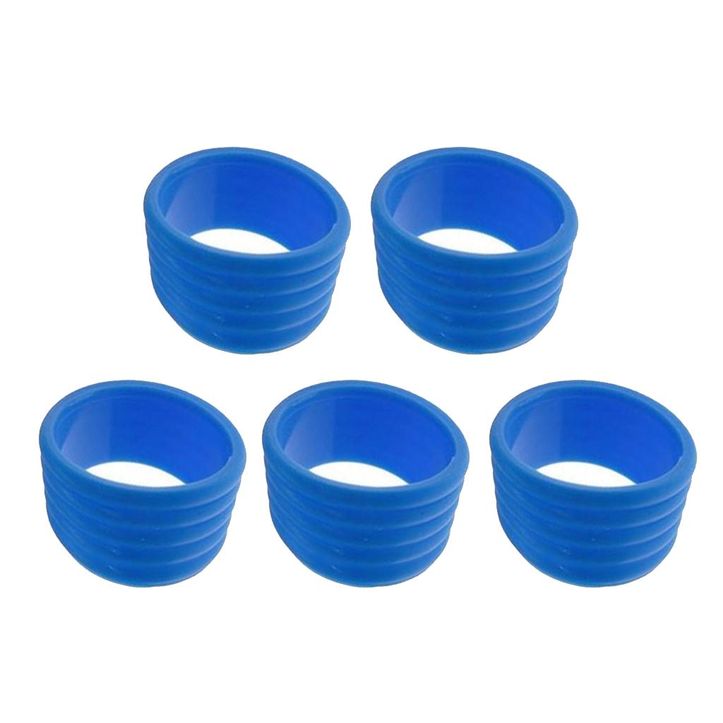 5Pcs Tennis Racket Handle Rubber Stretchy Tennis Racquet Band Overgrips,