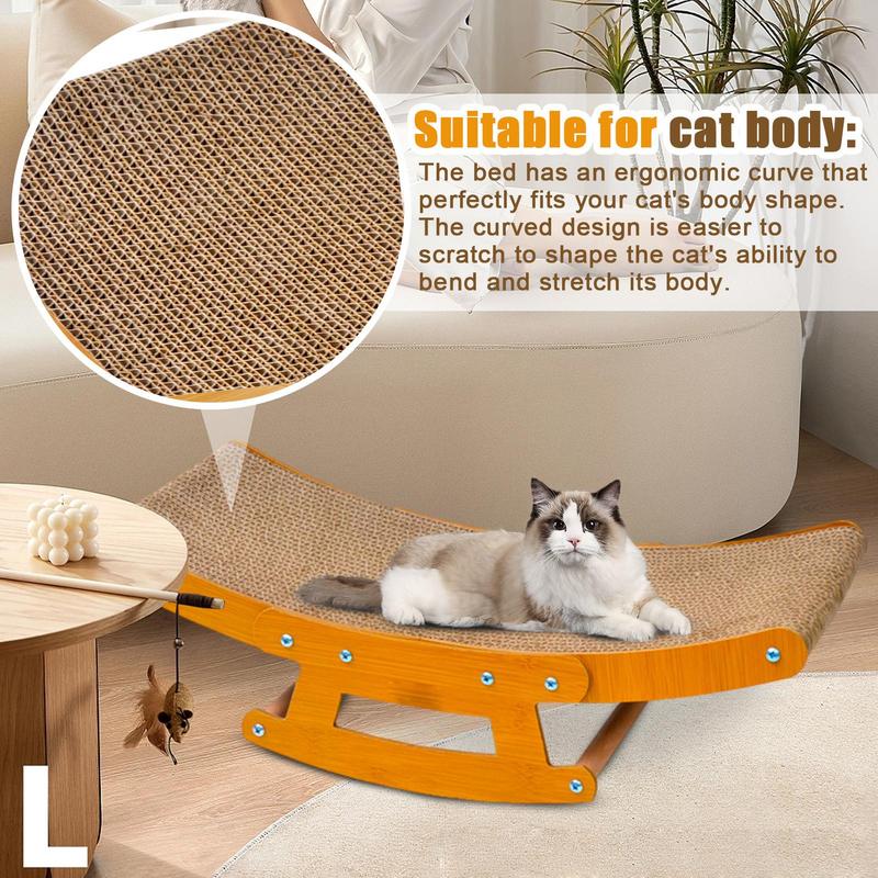 Cat Scratcher Chair Cardboard Cat House Corrugated Detachable Lounge Bed Interactive Protecting Furniture For Cats Scratcher Toy