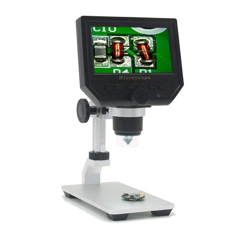 1-600x 3.6MP USB Digital Electronic Microscope Portable 8 LED VGA Microscope With 4.3" HD OLED Screen For Pcb Motherboard Repair