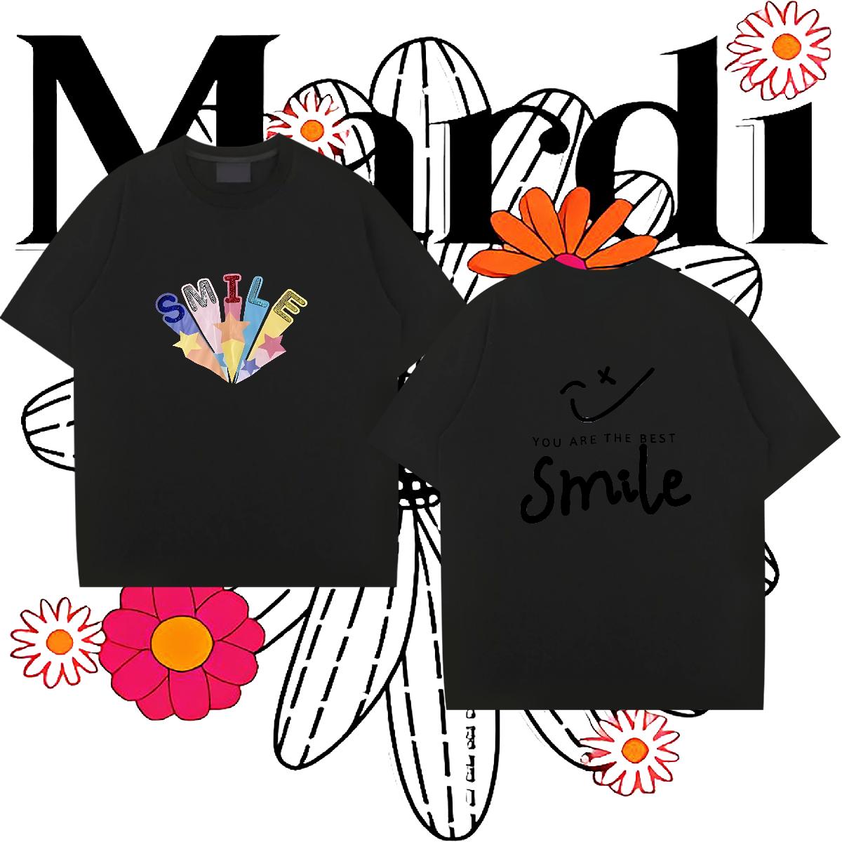 2024 T Shirt For Man Custom Cartoon Couples T Shirts Spring Summer Short Sleeve Cotton O-Neck Cool Design Tops Tees