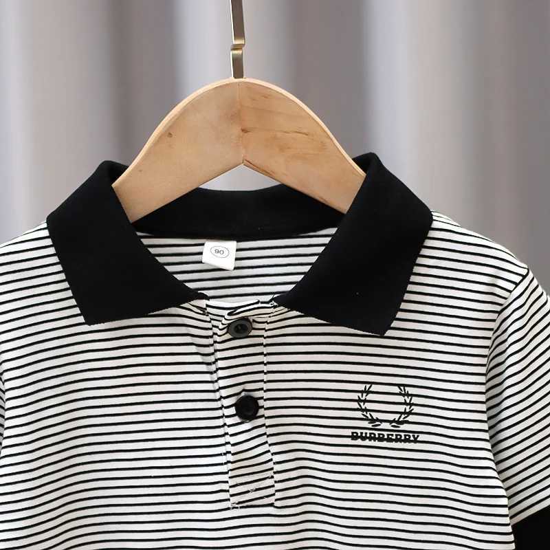 Polos Polos Boys Short Sleeves Seven Polo Shirts Boys Sports T-shirts Baby Top Korean Fashion Childrens School Clothing 2-13y WX5.29