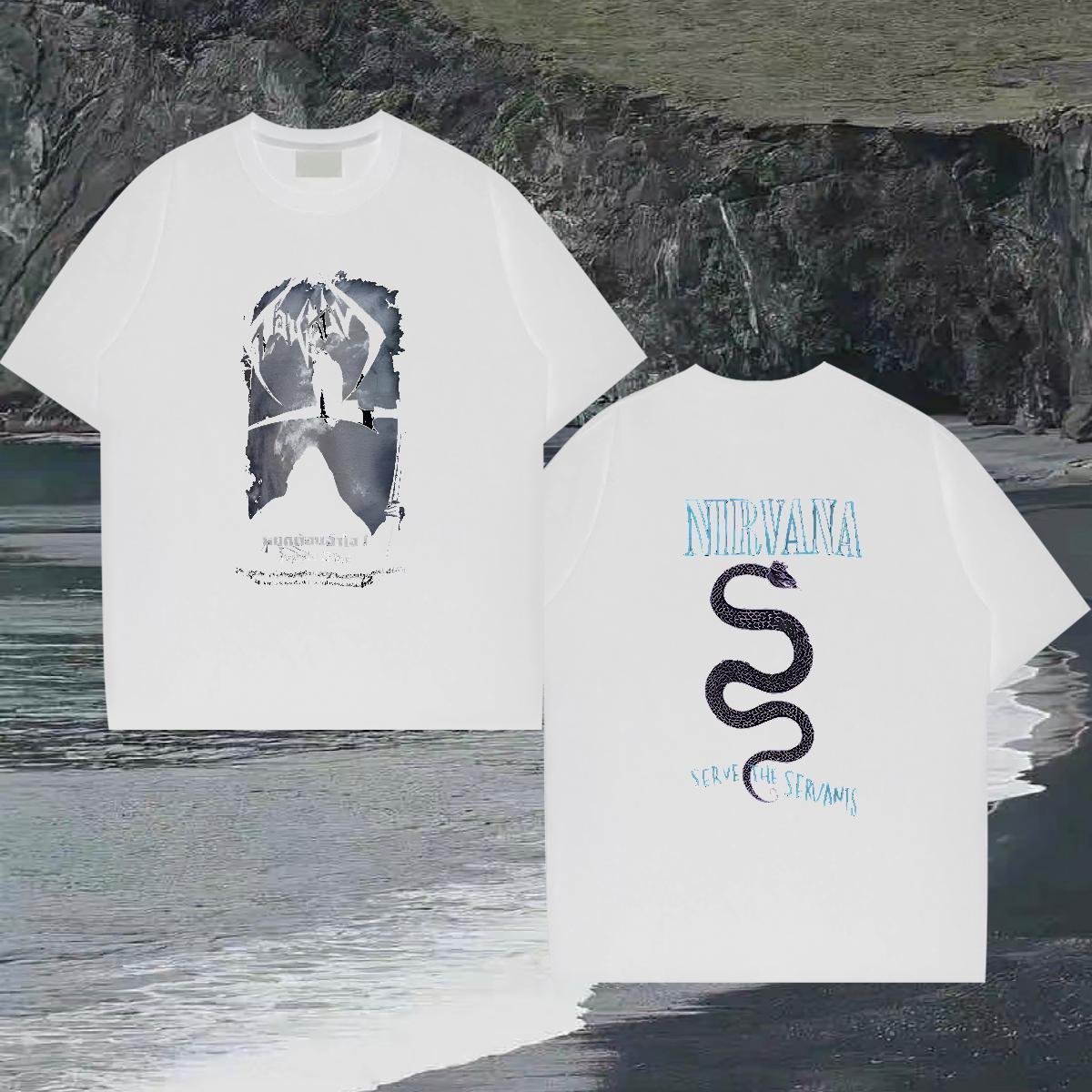 New T Shirt For Man Custom Cartoon Tshirts Beach Short Sleeve Cotton O-Neck Classic Tops Tees