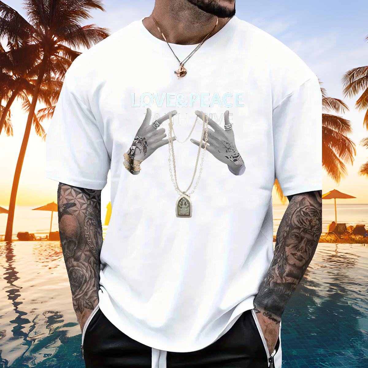Fashion Casual Man T Shirts DIY Printed Men Tops Tees Casual Beach Cotton Breathable Cool Tshirts